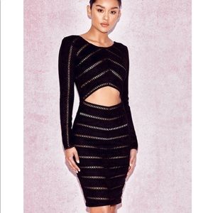 House of CB Black cut out dress